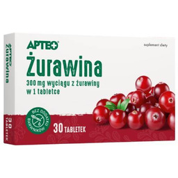 APTEO Żurawina, 30 tabletek -> Odbiór w Żabce!