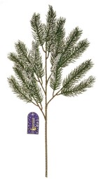 Zimowa zaśnieżona gałązka świerku, wys. 52 cm
