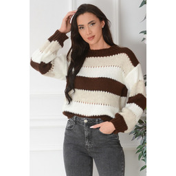 Sweterek ażurowy w paski