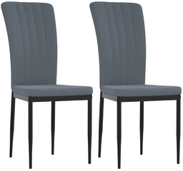 Elior Tapicerowany ciemnoszary komplet 2 krzeseł B4-D74