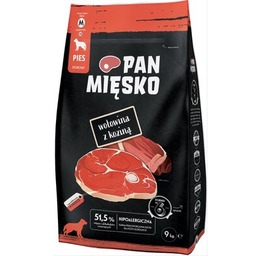 PAN MIĘSKO Karma dla psa Wołowina z koziną