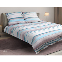 Matex Pościel satynowa 160x200 03A Premium wrzosowa turkusowa