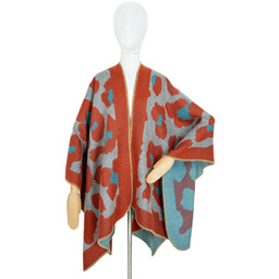 Ponczo Cozy Leopard