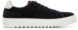 Męskie sneakersy zamszowe na grubej podeszwie grafitowe