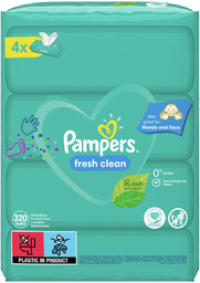 Pampers Fresh Clean Chusteczki nawilżane, 4x80szt.