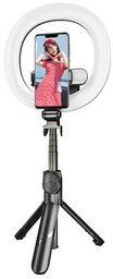 Puluz Selfie stick/statyw z lampą pierścieniową LED