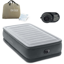 INTEX Materac dmuchany 191x 99x46cm z wbudowaną pompką