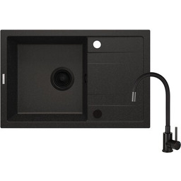 DEANTE Zlewozmywak Corio ZRCPG113 Grafitowy metalik + bateria