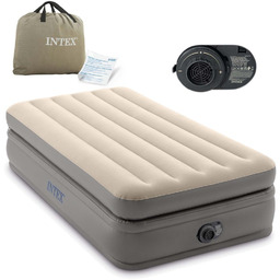 INTEX Materac welurowy 191x99x51cm z wbudowaną pompką elektryczną