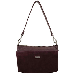 Barberinis Pojemna torebka listonoszka ze skóry i zamszu