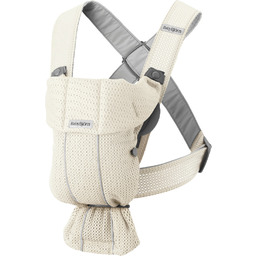BABYBJÖRN Mini 3D Mesh - nosidełko, cream/kremowe