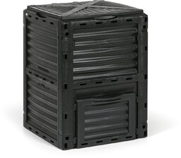 Kompostownik plastikowy ogrodowy, 300 L, czarny