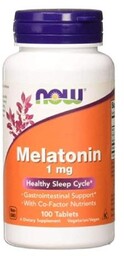 NOW Foods Melatonina 1 mg z niacyną, witaminą