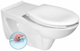 ETIUDA WC wiszące rozszerzony, Rimless, biały K670-002