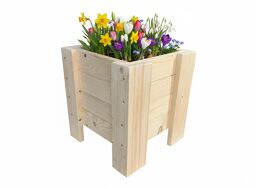 ATMOWOOD Drewniana skrzynka na kwiaty kwadratowa 33 cm