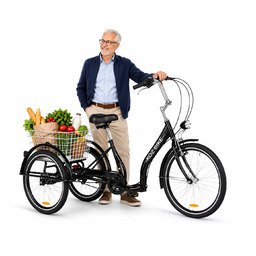 Rower miejski trójkołowy 24" Kozbike 6 biegów Shimano