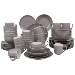 AMBITION Serwis obiadowo-kawowy porcelanowy Linea 12 osób (60