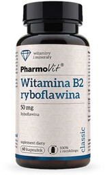 Pharmovit Witamina B2 (50 mg) bezglutenowa 60 kapsułek