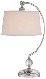 Lampa stołowa metalowa z abażurem ecru QZ/JENKINS/TL PN