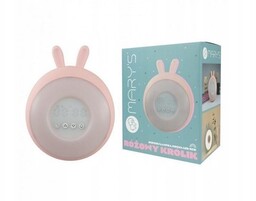 Budzik Lampka Nocna Led Rgb Różowy Królik, Mary's