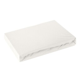 Design 91 Prześcieradło jersey z gumką 90x200 kremowe