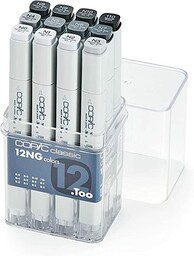 COPIC Classic Marker 12er Set "NG", profesjonalne markery