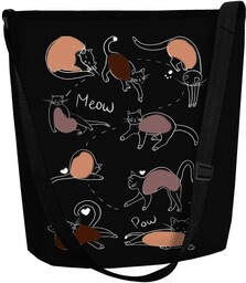 Torba listonoszka antracyt Funky Cat Game