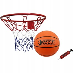 Obręcz Do Kosza 45CM Z Piłką Pompką Best