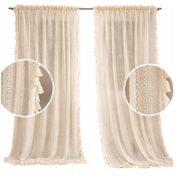 Firana Boho Rustykalna Vintage 145x250 klasyczna gotowa