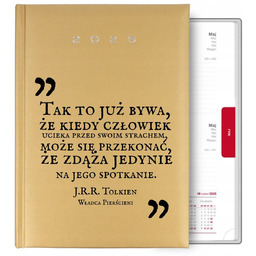 KALENDARZŁOTY A5 2025 PREZENT CYTATY J.R.R. TOLKIEN WŁADCA