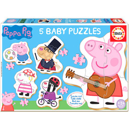 Educa, puzzle, Świnka Peppa, 3/3/4/4/5 el.