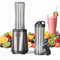 BLENDER KIELICHOWY SZKLANY DO SMOOTHIE KOKTAJLI Black&Decker 2x600