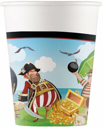 Kubeczki urodzinowe Piraci - 200 ml - 8