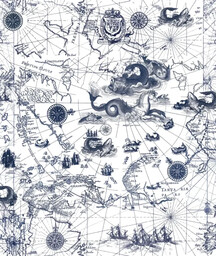 Tapeta Ocean Map Wallcolors