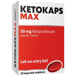 KETOKAPS MAX 50mg Lek z ketoprofenem o silnym