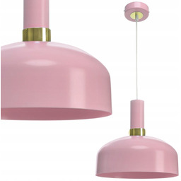 Różowa lampa wisząca metalowa do jadalni Malmo Pink