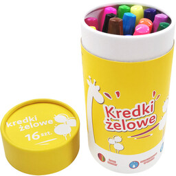 Wykręcane kredki żelowe w tubie, 16 sztuk