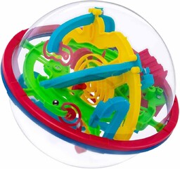 GRA ZRĘCZNOŚCIOWA LOGICZNA ŁAMIGŁÓWKA 3D KULA LABIRYNT INTELIGENTNA