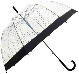 Długi parasol przezroczysty w kropki, Lady, UBUL1222