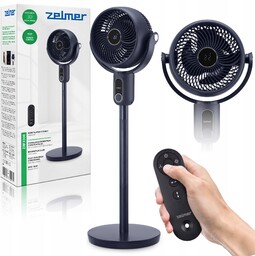 Wentylator Stojący Podłogowy Zelmer Cichy Oscylacja 3D Timer