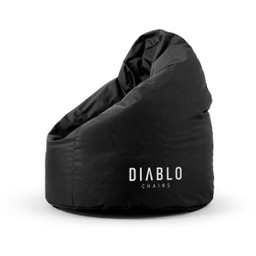 Diablo Chairs Worek Tkanina Czarny Pufa dla dzieci