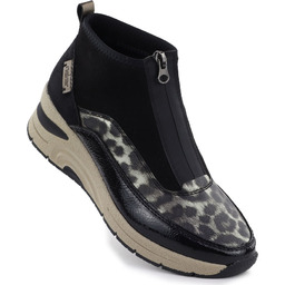 Botki damskie na koturnie czarne Rieker N9362-00