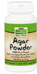 Agar z czerwonych Alg Morskich, Proszek, Now Foods