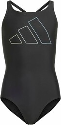 adidas Dziewczynki Performance Big Bars Swimsuit Kids, Black,