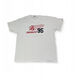 Koszulka t-shirt męski biały USA Volleyball 95 XL