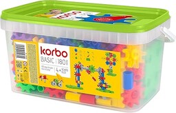 Korbo Basic Klocki, Wielokolorowy, 180 Części,K1405