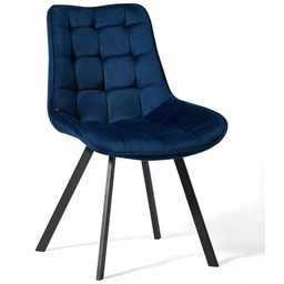 Krzesło welurowe DC-6030 granatowe #64