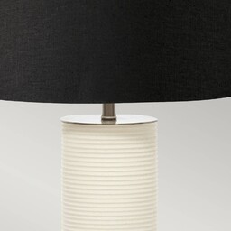 Elstead Lampa stołowa Ripple stopa biała/klosz czarny