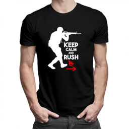 Keep calm and rush B - męska koszulka
