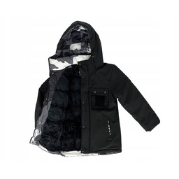 Kurtka chłopięca parka czarna Zima dla chłopca 146/152